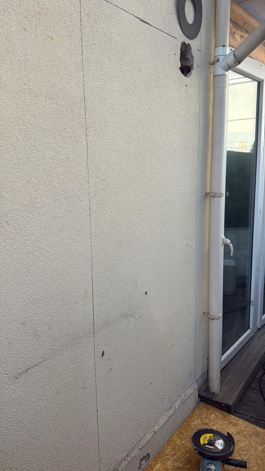 Marquage ouverture mur Groslay